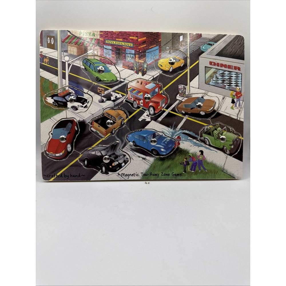 Melissa & Doug Magnetic Tow-Away Zone Game Puzzle Lights Camera Interaction